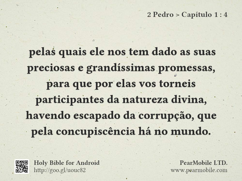 2 Pedro, Capítulo 1:4